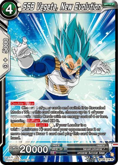 SSB Vegeta New Evolution Foil BT28-114 Prismatic Clash Dragonball Super card