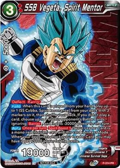 SSB Vegeta Spirit Mentor Winner Stamped P-314 Tournament Promotion Cards Dragonball Super card