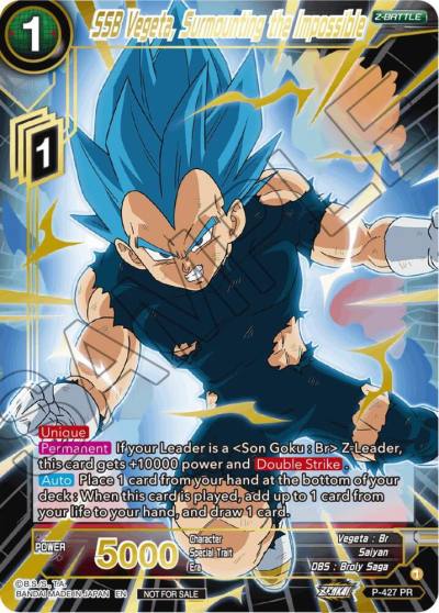 SSB Vegeta Surmounting the Impossible Alt Art Card Set 2023 Vol 3 P-427 Tournament Promotion Cards Dragonball Super card