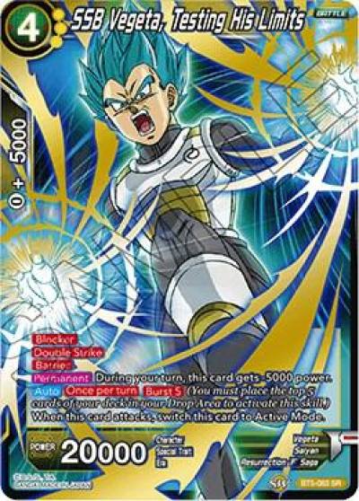 SSB Vegeta Testing His Limits BT5-083 Miraculous Revival Dragonball Super card