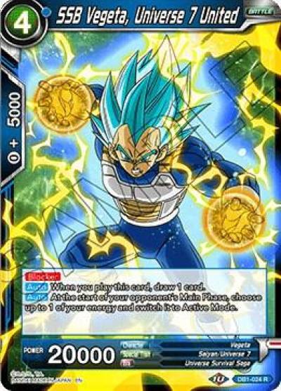 SSB Vegeta Universe 7 United DB1-024 Draft Box 04 - Dragon Brawl Dragonball Super card