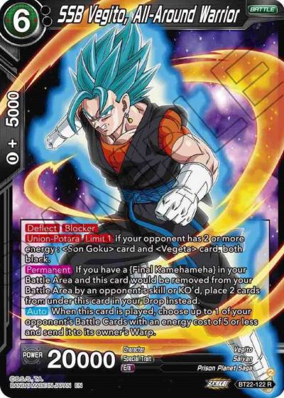 SSB Vegito All Around Warrior BT22-122 Critical Blow Dragonball Super card