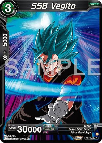 SSB Vegito BT26-124 Ultimate Advent Dragonball Super card