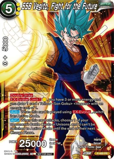SSB Vegito Fight for the Future Z03 Dash Pack P-469 Promotion Cards Dragonball Super card