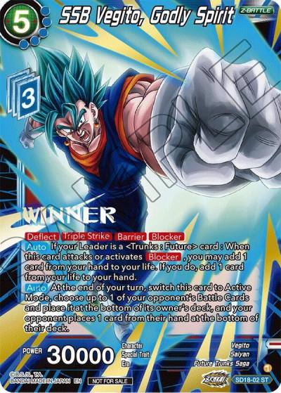SSB Vegito Godly Spirit ZENKAI Celebration Winner Stamped SD18-02 Promotion Cards Dragonball Super card