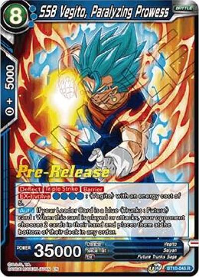 SSB Vegito Paralyzing Prowess BT10-045 Rise of the Unison Warrior Pre-Release Cards Dragonball Super card