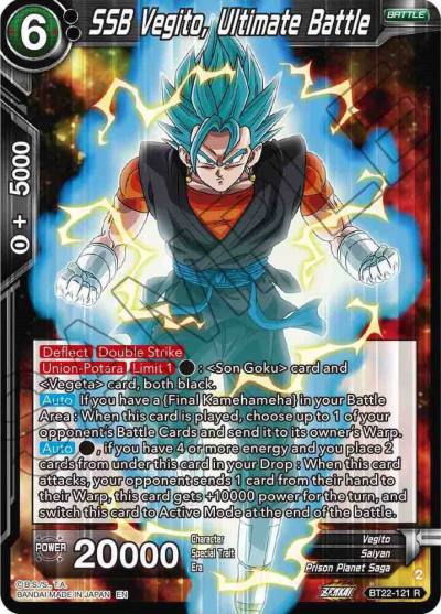 SSB Vegito Ultimate Battle BT22-121 Critical Blow Dragonball Super card