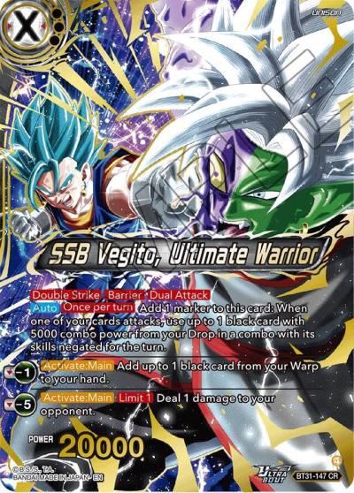 SSB Vegito Ultimate Warrior BT31-147 Impact Beyond Dimensions Dragonball Super card
