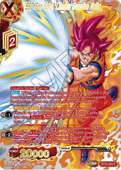 SSG Son Goku Crimson Guardian Deity Collector Booster Gold BT24-004 Beyond Generations Dragonball Super card