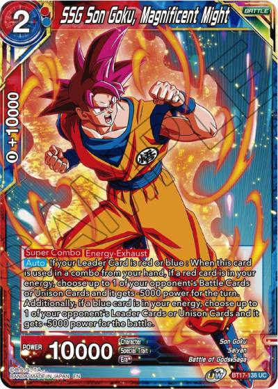 SSG Son Goku Magnificent Might Foil BT17-138 Ultimate Squad Dragonball Super card