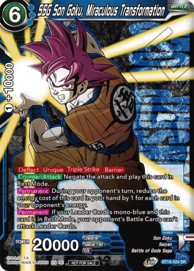 SSG Son Goku Miraculous Transformation Championship 2022 Celebration Pack BT16-024 Promotion Cards Dragonball Super card