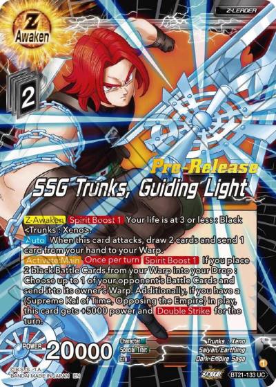 SSG Trunks Guiding Light BT21-133 Wild Resurgence Pre-Release Cards Dragonball Super card