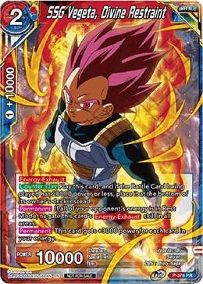 SSG Vegeta Divine Restraint Tournament Pack Vol 7 P-376 Tournament Promotion Cards Dragonball Super card