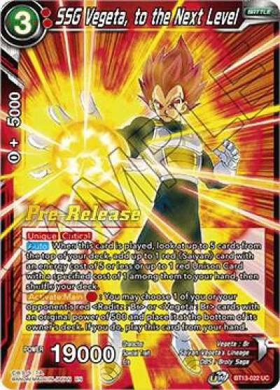 SSG Vegeta to the Next Level BT13-022 Supreme Rivalry Pre-Release Cards Dragonball Super card