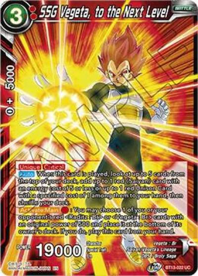 SSG Vegeta to the Next Level BT13-022 Supreme Rivalry Dragonball Super card