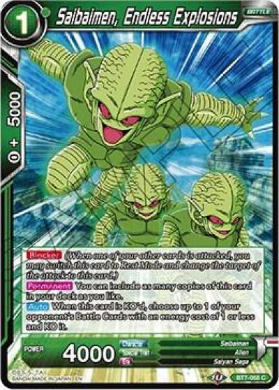 Saibaimen Endless Explosions BT7-068 Assault of the Saiyans Dragonball Super card