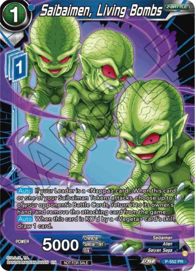 Saibaimen Living Bombs P-552 Promotion Cards Dragonball Super card