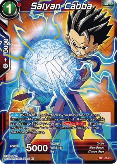 Saiyan Cabba Alternate Art Foil BT1-014 Special Anniversary Set Dragonball Super card