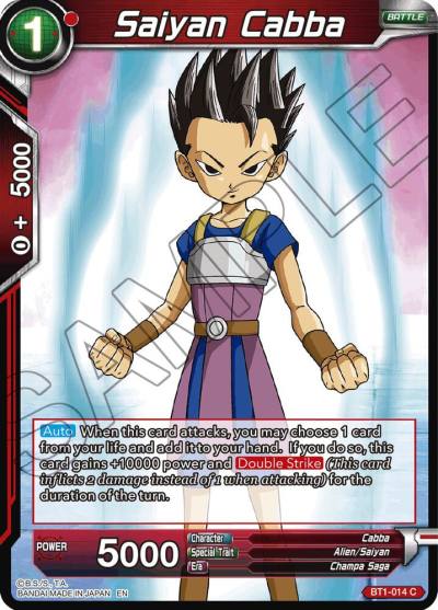 Saiyan Cabba Reprint BT1-014 Battle Evolution Booster Dragonball Super card