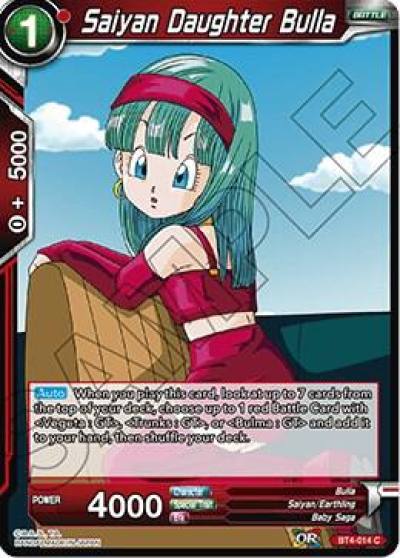 Saiyan Daughter Bulla Foil BT4-014 Colossal Warfare Dragonball Super card