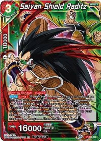 Saiyan Shield Raditz P-326 Tournament Promotion Cards Dragonball Super card