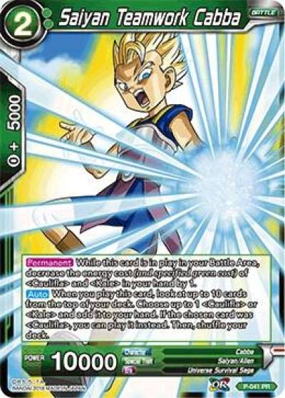 Saiyan Teamwork Cabba P-041 Promotion Cards Dragonball Super card