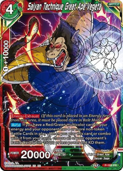 Saiyan Technique Great Ape Vegeta P-169 Mythic Booster Dragonball Super card