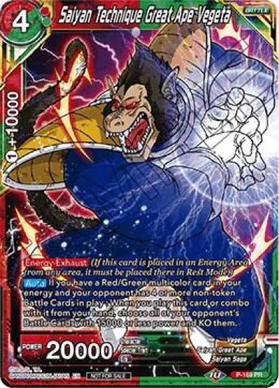 Saiyan Technique Great Ape Vegeta P-169 Promotion Cards Dragonball Super card