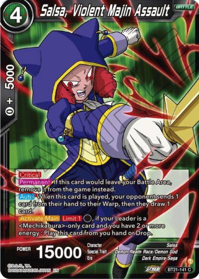 Salsa Violent Majin Assault Foil BT21-141 Wild Resurgence Dragonball Super card