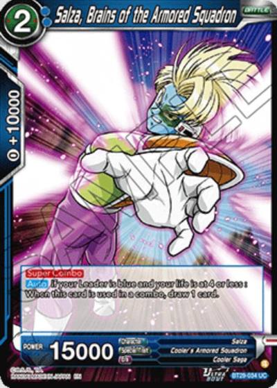 Salza Brains of the Armored Squadron BT29-034 Fearsome Rivals Dragonball Super card
