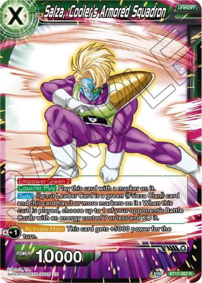 Salza Coolers Armored Squadron BT17-062 Ultimate Squad Dragonball Super card