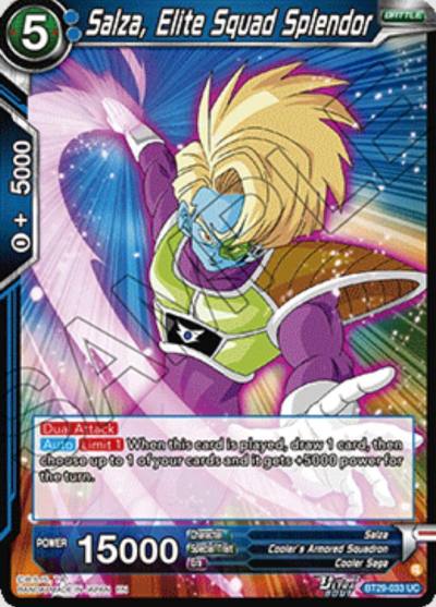 Salza Elite Squad Splendor BT29-033 Fearsome Rivals Dragonball Super card
