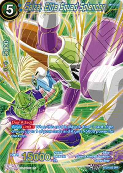 Salza Elite Squad Splendor SPR BT29-033 Fearsome Rivals Dragonball Super card
