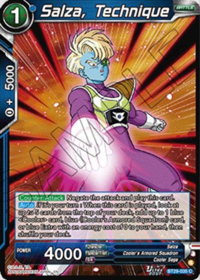 Salza Technique BT29-035 Fearsome Rivals Dragonball Super card