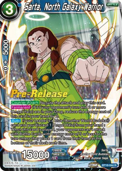 Sarta North Galaxy Warrior BT18-044 Dawn of the Z-Legends Pre-Release Cards Dragonball Super card