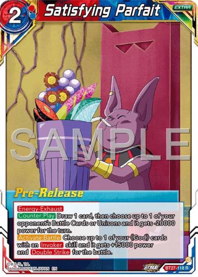 Satisfying Parfait BT27-118 History of Z Pre-Release Cards Dragonball Super card