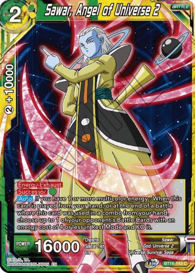 Sawar Angel of Universe 2 Foil BT16-143 Realm of the Gods Dragonball Super card