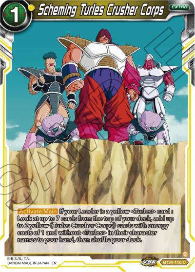 Scheming Turles Crusher Corps BT24-110 Beyond Generations Dragonball Super card