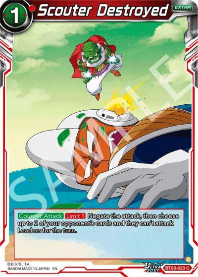 Scouter Destroyed BT28-023 Prismatic Clash Dragonball Super card