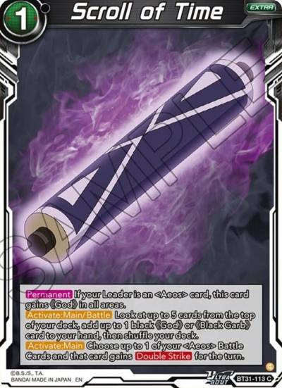 Scroll of Time BT31-113 Impact Beyond Dimensions Dragonball Super card