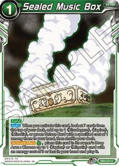 Sealed Music Box DB3-074 Draft Box 06 - Giant Force Dragonball Super card