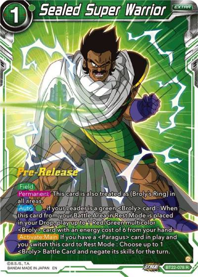 Sealed Super Warrior BT22-078 Critical Blow Pre-Release Cards Dragonball Super card