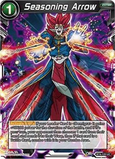 Seasoning Arrow BT4-120 Colossal Warfare Dragonball Super card
