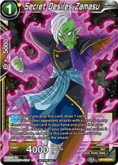Secret Desires Zamasu Shop Tournament Assault of Saiyans Foil P-129 Promotion Cards Dragonball Super card