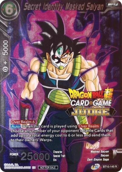 Secret Identity Masked Saiyan BT10-140 Judge Promotion Cards Dragonball Super card