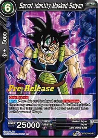Secret Identity Masked Saiyan BT10-140 Rise of the Unison Warrior Pre-Release Cards Dragonball Super card