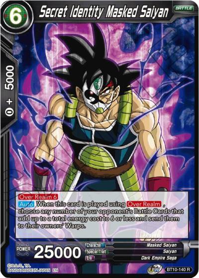 Secret Identity Masked Saiyan BT10-140 Rise of the Unison Warrior Dragonball Super card
