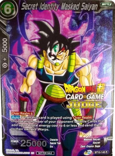 Secret Identity Masked Saiyan Unison Warrior Series Tournament Pack Vol3 Judge BT10-140 Tournament Promotion Cards Dragonball Super card