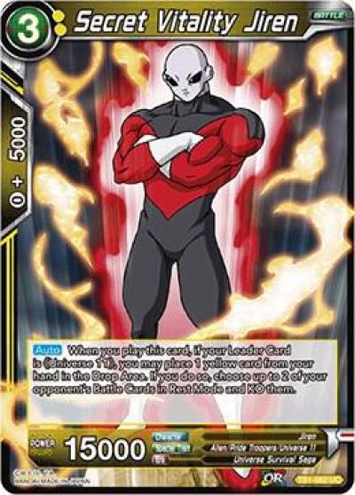 Secret Vitality Jiren Foil TB1-082 Tournament of Power Dragonball Super card