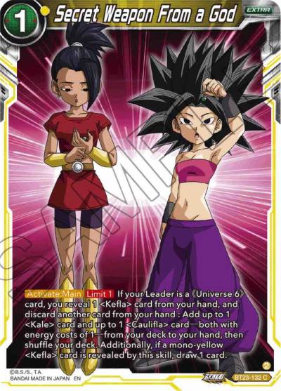 Secret Weapon From a God BT23-132 Perfect Combination Dragonball Super card